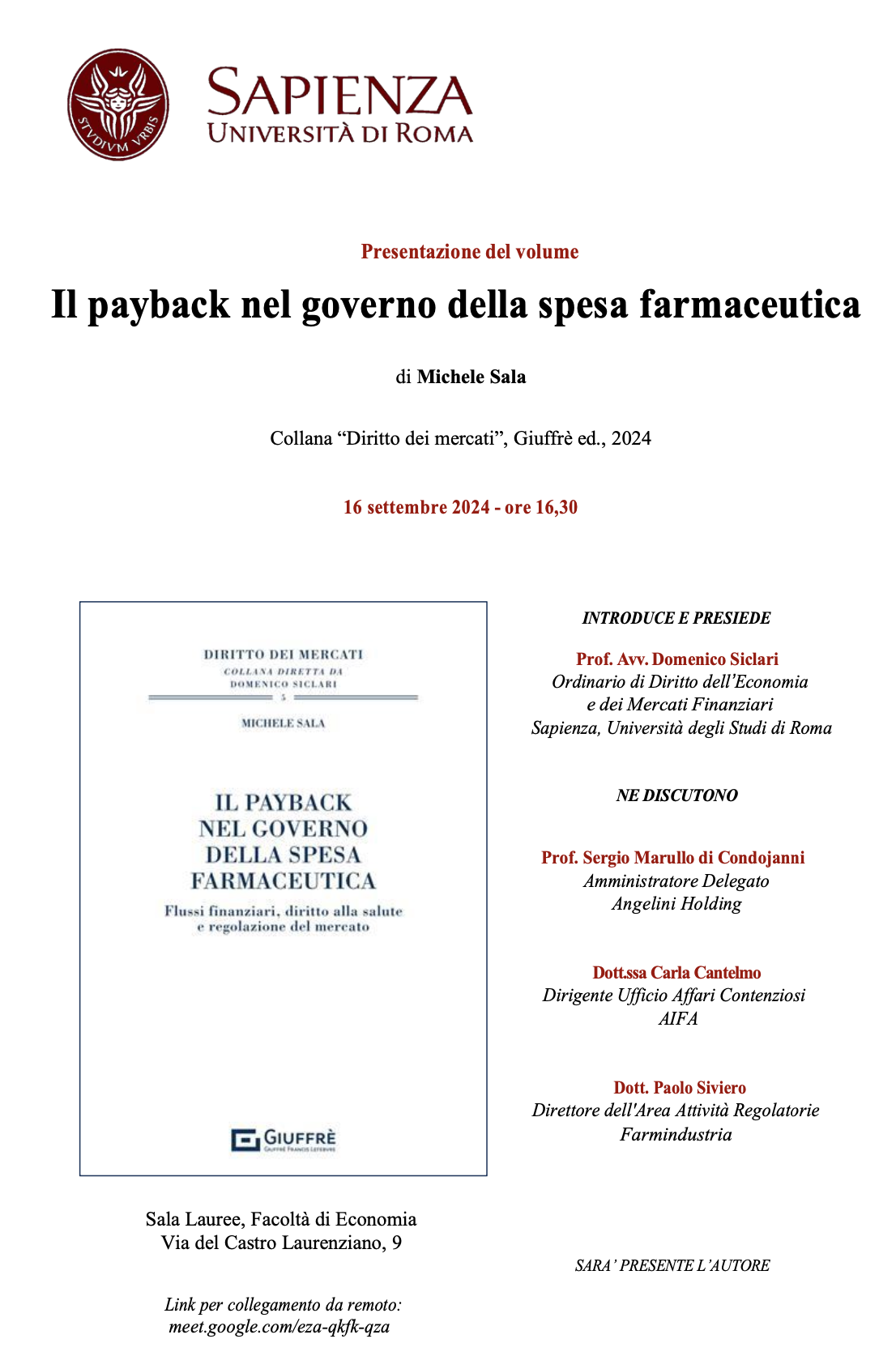 Il payback nel governo della spesa farmaceutica. Flussi finanziari, diritto alla salute e regolazione del mercato